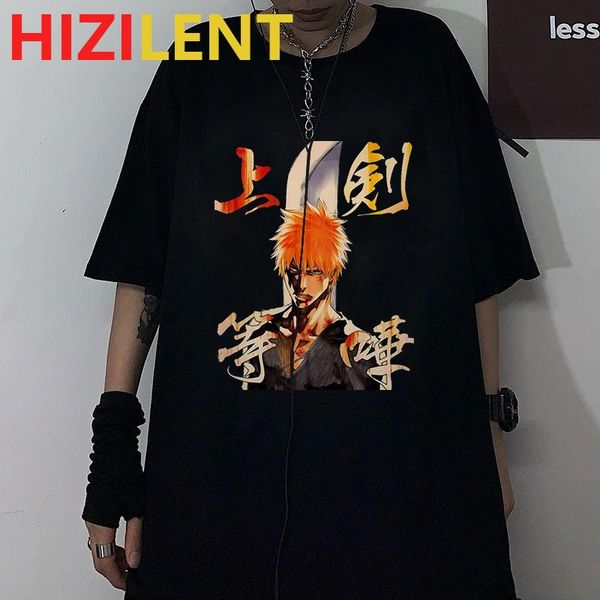 

men's t-shirts bleach ichigo funny anime t shirt men casual tshirt manga japanese streetwear harajuku t-shirt cosplay y2k couple clot, White;black