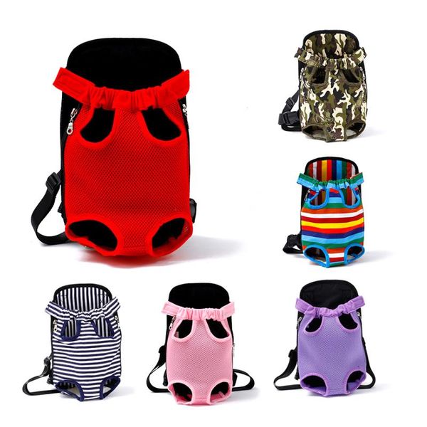 

multi-color mesh dog carrier backpack breathable camouflage puppy outdoor travel products bags for small cat pet accessories car seat covers