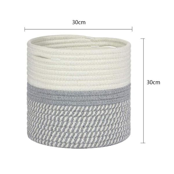 

storage baskets rope basket straw woven bathroom cotton garden home