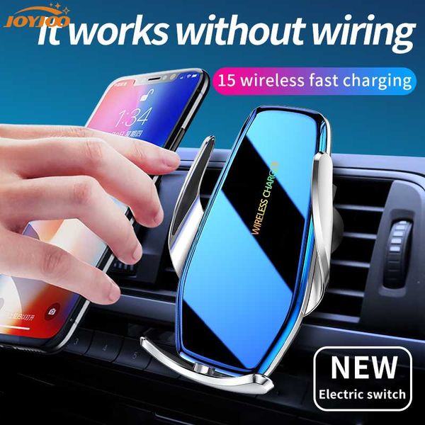 

cell phone mounts & holders car wireless charging mobile bracket electroplating colorful 3d glass induction electric opening and closing sta