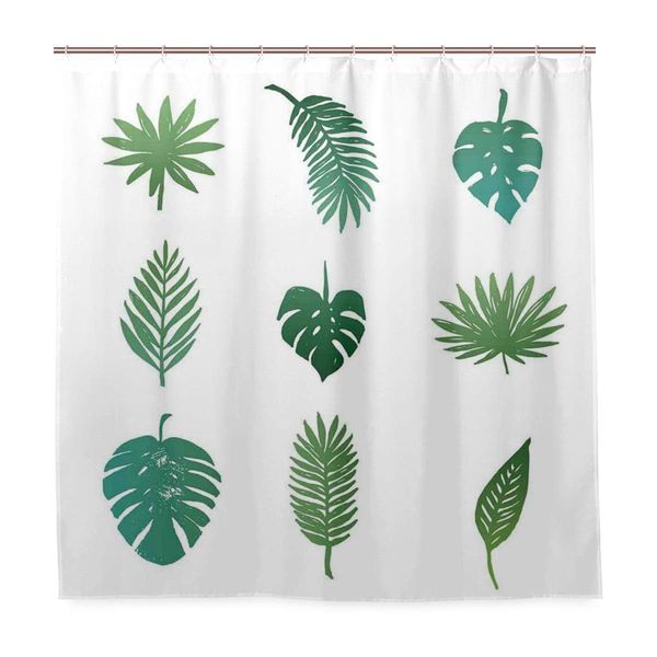 

shower curtain,tropical paradise island nature theme hand drawn design with palm tree foliage bath curtain closet curtain home