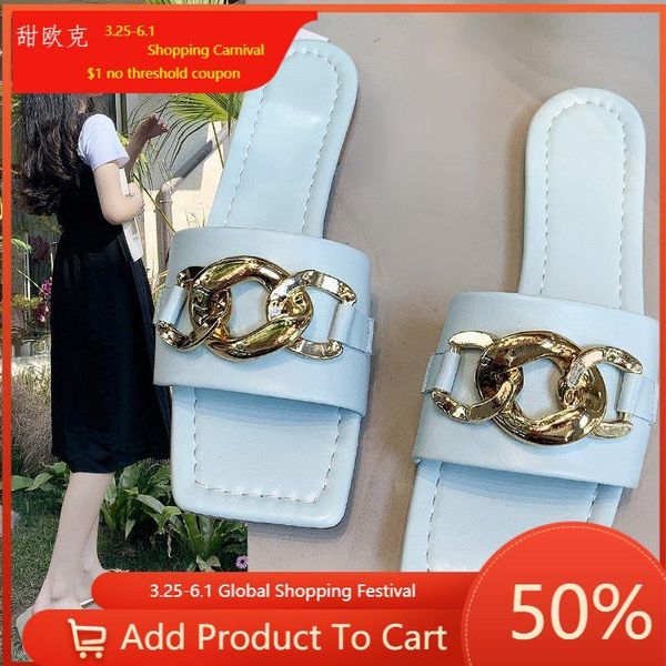 

women shoes 2021 slippers gingham canvas pu patchwork buckle decoration beach outdoor casual woman flat sandals, Black