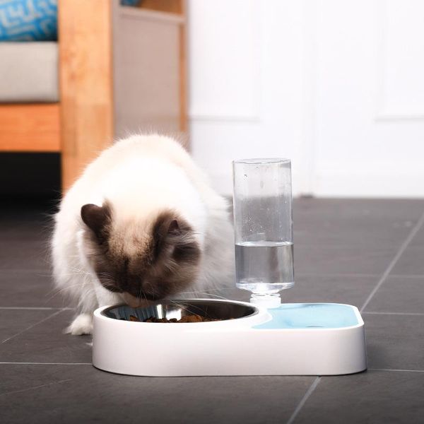 

cat bowls & feeders dounione dog bowl with moisture-proof mouth dual-use pet automatic feeder double drinking basin