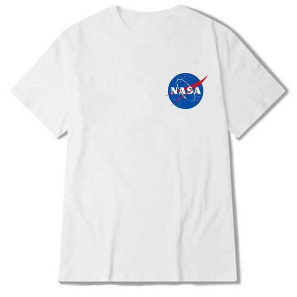 Космическая футболка NASA Мужчины Мода Летние Хлопковые Хип-Хоп Тис Марка Одежда Женщины Топы