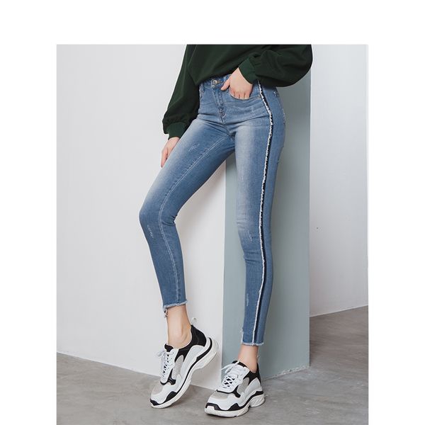 

jeans spring autumn clothes fashion mill white jeans for women rnj3, Blue