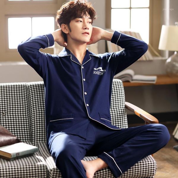 

men's sleepwear cotton pajamas suit sleep set nightgown home wear men 2pcs shirt&pants lounge intimate lingerie nightwear robe gown, Black;brown