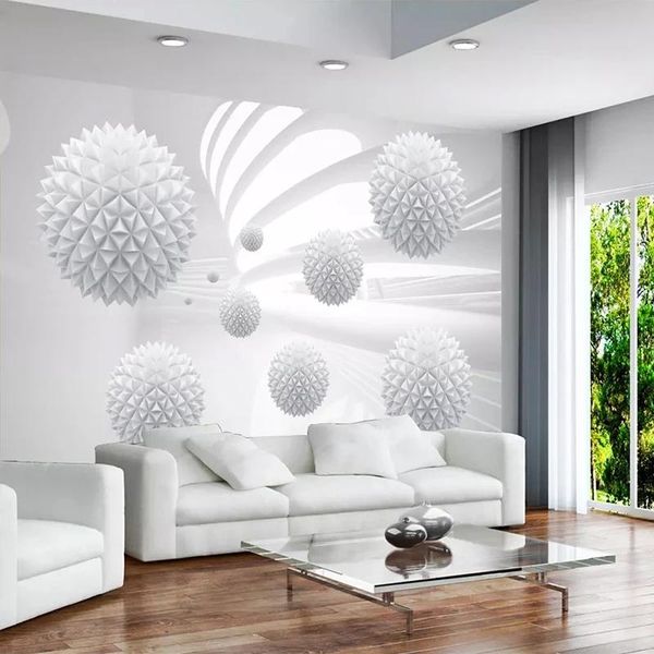 

wallpapers custom 3d self adhesive wallpaper solid ball geometric space mural background modern art living room home decor waterproof