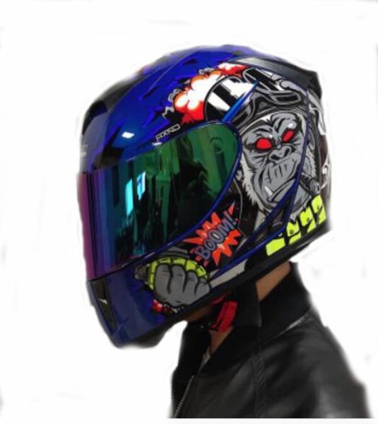 

jiekai helmet male motorcycle open face helmet double lens summer anti-fog personality cool four seasons