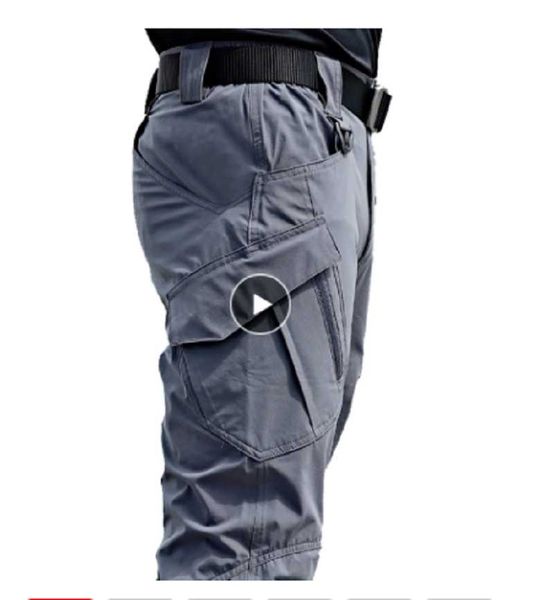

men's pants mens tactical multiple pocket elasticity military urban tacitcal trousers men slim fat cargo pant 5xl, Black