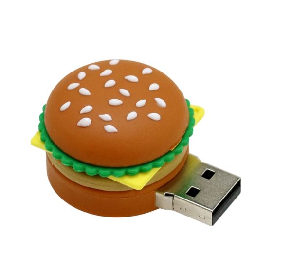 Hamburger Gıda USB Flash Sürücü Yaratıcı Suşi / Ekmek / Pizza Pendrive Kalem 4 GB 8 GB 16 GB Memory Stick Depolama U Disk Oyuncak