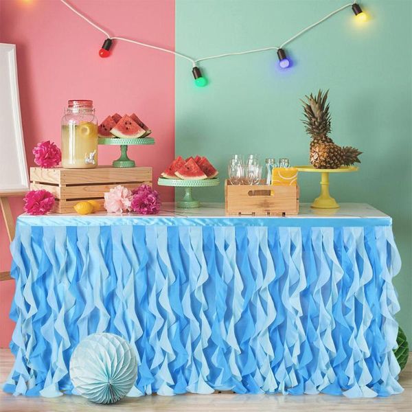 

table skirt wedding party organza willows cover tableware cloth baby shower home decor skirting birthday