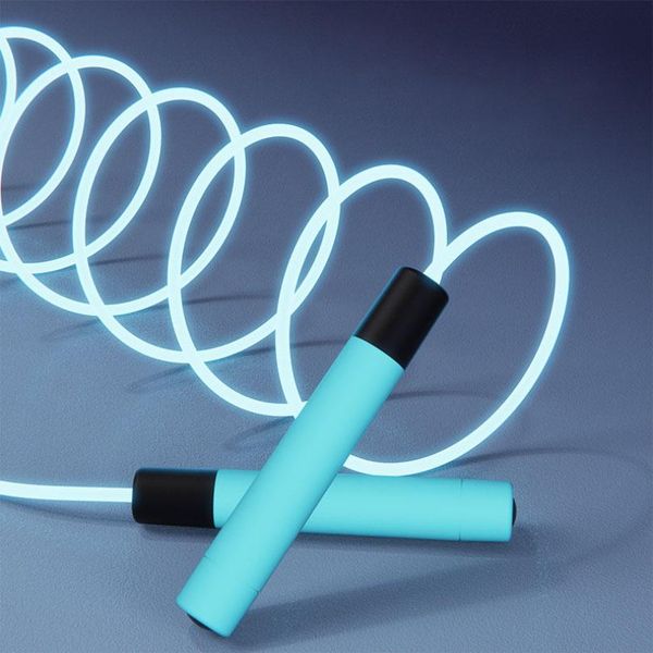 Presentes festivais de festa diodo emissor de diodo emissor de luz diodo emissor de luz diodo emissor de luz de pular corda unisex fibra óptica iluminar cordas de salto para treino e fitnes treinamento fors mulheres homens