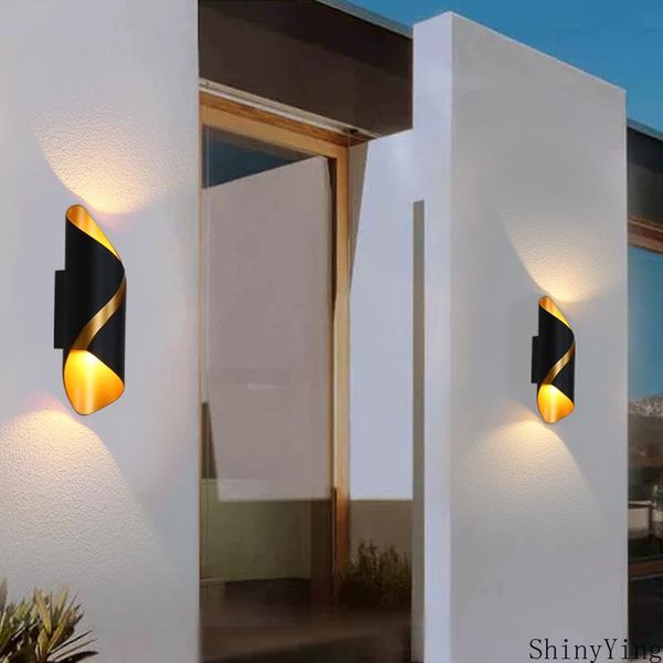 

exterior wall lamp outdoor garden porch balcony home light ip65 modern aluminium baking tempered glass waterproof lamps