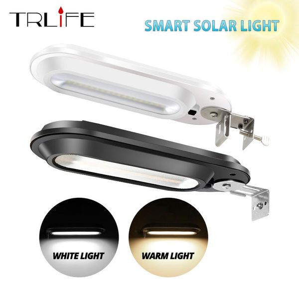 

solar lamps led light outdoor ip65 waterproof street lamp white and warm lights induction pir 4mode for courtyard garden house lantern