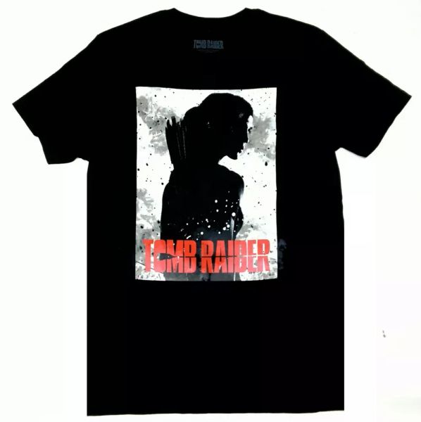 

alicia vikander lara croft tomb raider t-shirt new official, White;black