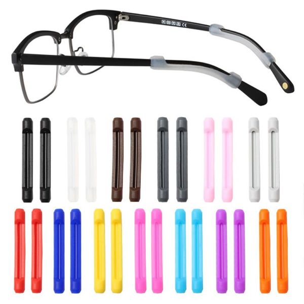 

sunglasses frames 5 pairs ear hooks fashion anti slip hook eyeglass accessories eye glasses silicone grip temple leg covers eyeglasses, Silver