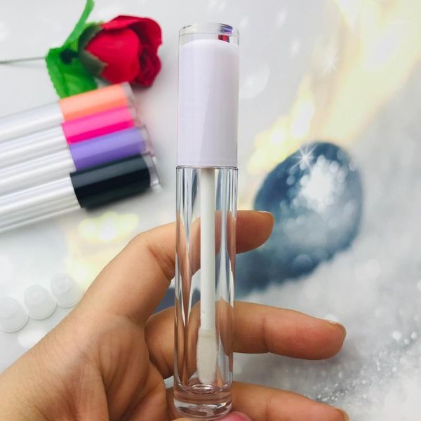 

storage bottles & jars 5ml clear empty lip gloss tube,white cap lipgloss bottle,lip glaze vials diy plastic beauty cosmetic packing containe
