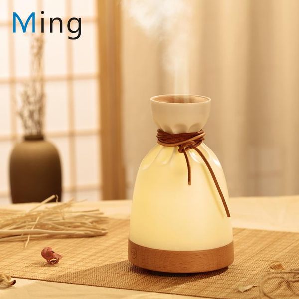 

140ml essential oil diffuser aroma cold mist humidifier with led soft light, bag shape, usb adjustable nano humidifiers