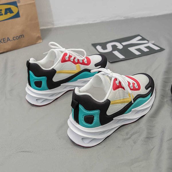 

platform dad shoes women 2021 autumn new ins casual and lightweight sneakers women running shoes y0907, Black