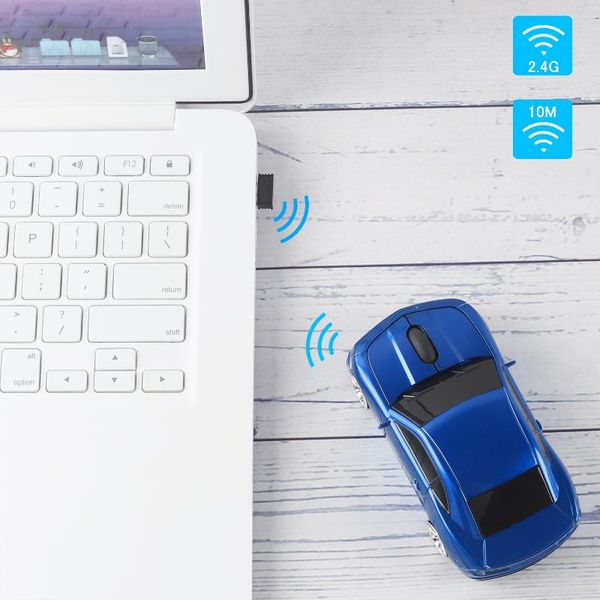 

mice 2.4g wireless mouse cool car design computer gaming mause usb 1600 dpi optical creative gamer kids mini gift for pc laptop