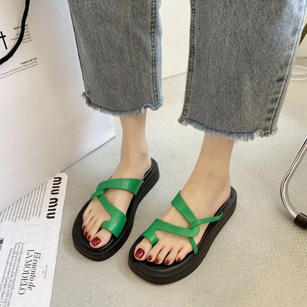 

slippers 2021 summer women flip flop woman causal wedges women's platform non slip beach shoes female fashion footwear, Black