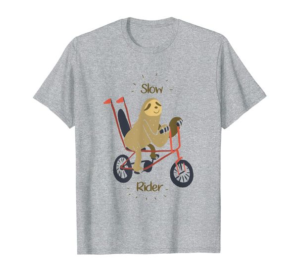 

sloth on a bike slow rider - funny sloth shirts for cyclists, White;black
