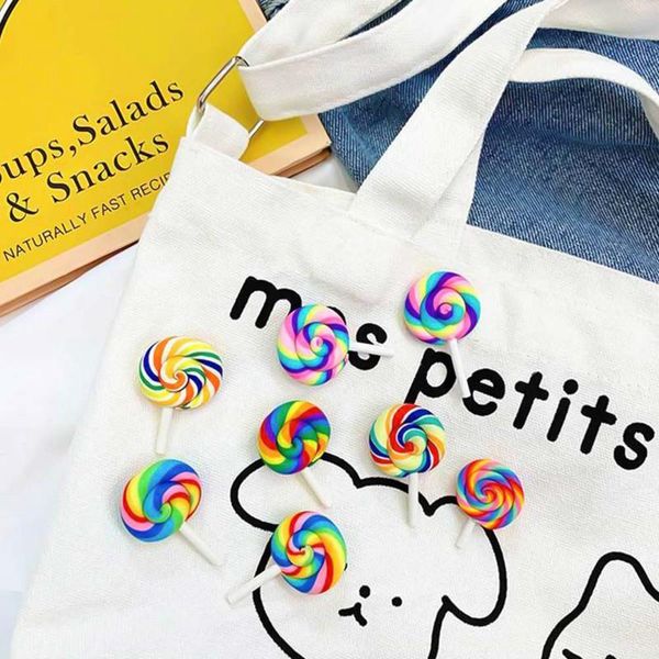 

pins, brooches mode dame student kleurrijke regenboog lolly broche cartoon plastic cowboy hoed rugzak badge sieraden gift, Gray