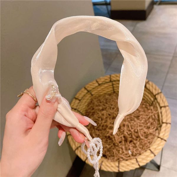 

satin from simple pearl hoop small fresh net red ornament female, Black;brown
