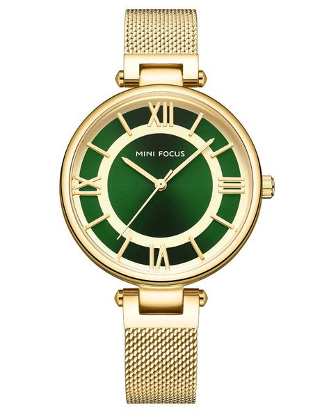 

wristwatches women's stainless steel band watch with 3-hand analog dial and quartz movement - 3atm water-resistant, Slivery;brown