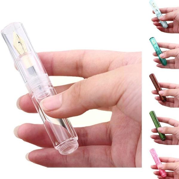 

fountain pens 1pcs portable mini resin short pen nib writing f-tip stationery 0.5mm office school lridium t1u7
