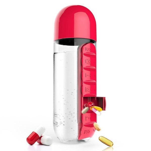 

creative with seven-day box water cup removable portable bottle