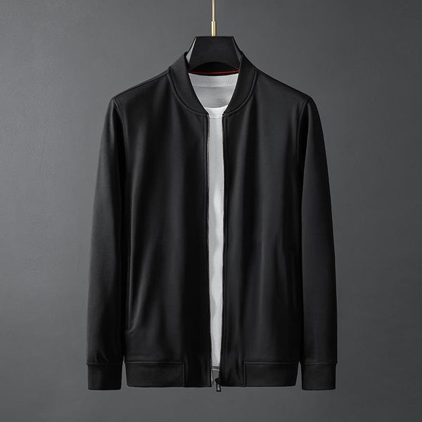 

autumn 2021 modal jacket youth leisure trend men's fashion solid color versatile baseball collar jackets, Black;brown