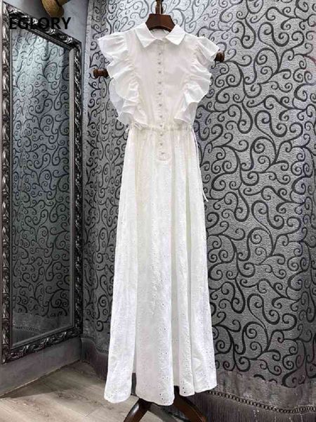 

dresses black white long spring summer clothing women turn-down collar hollow out embroidery ruffle casual long maxi, Black;gray