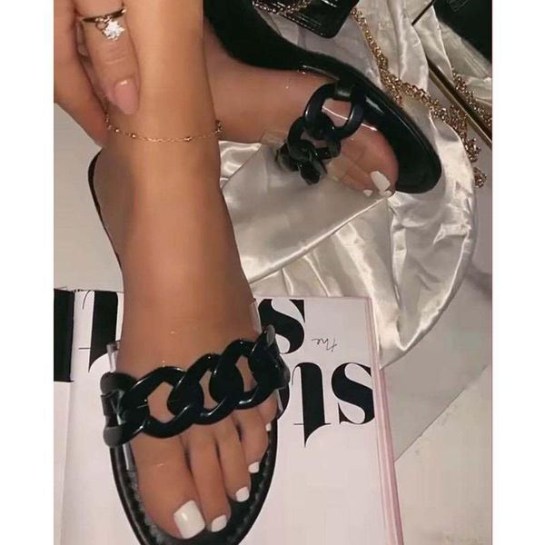 

[fvfv] candy color ring sandals fashion casual light wear large size slippers slipper, Black