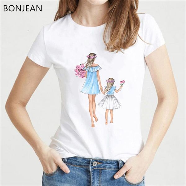 

summer vogue and women mother men t shirt daughter printed graphic korean female series femme top, White;black