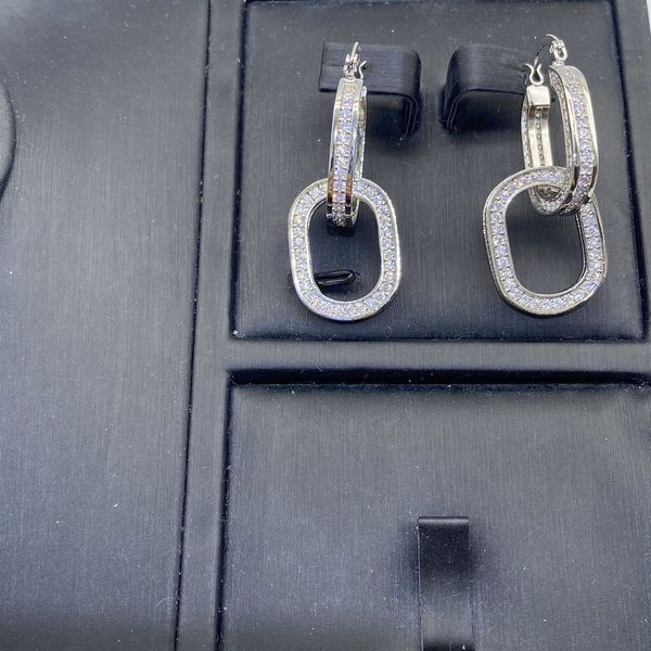 

full diamond double earrings for women, Golden