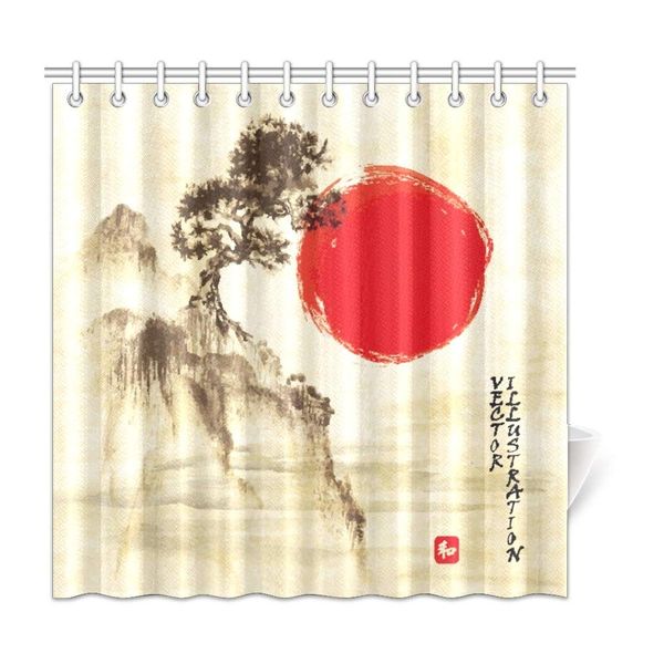 

cuxweot landscape with pine tree home bath decor polyester fabric shower curtain bathroom sets 72 x 72 inches