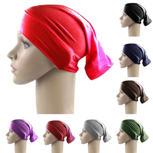 Algodão Modal Ramadan Mulheres Muçulmanas Hijab Cap De Cabelo Perda de Cabelo Beanie Sob Lenço Islâmico Amira Hat Headwear Médio Oriente Novo