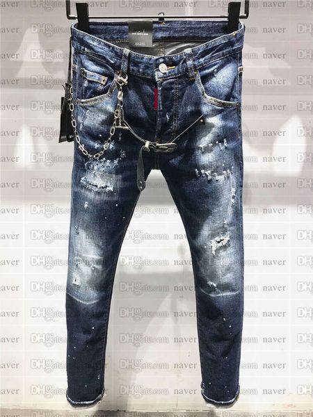 

luxury brand pants and jeans shorts 2021 fw new arrival designer men denim embroidery fashion holes trousers us siz, Blue