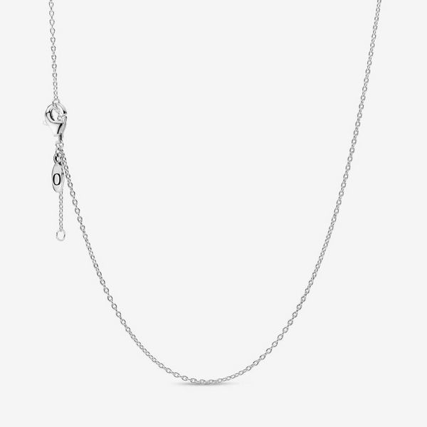 Gioielli firmati Collana in argento 925 con ciondolo a forma di cuore Pandora Collana classica con catena a cavo Collane con ciondoli in stile europeo Perle di Murano