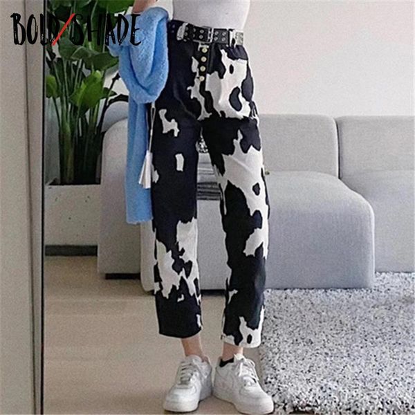 

bold shade milk cow indie aesthetic y2k straight pants high waist women 90s vintage streetwear fashion baggy trousers harajuku women's, Blue