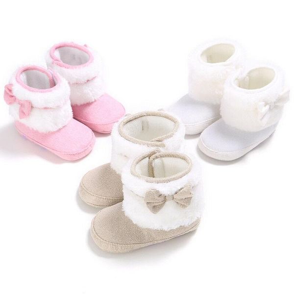

first walkers warm fashion born baby girl shoes winter crib snowfield snow boots anti-silp prewalker booties 0-18 months