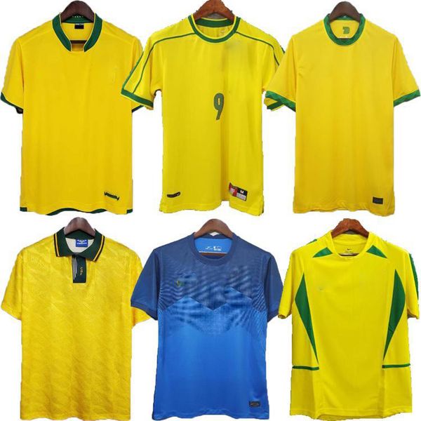 

brazil retro soccer jersey ronaldo ronaldinho rivaldo adriano r. carlos zico bebeto kaka 10 11 91 93 2002 2006 1957 1988 1994 1998 2004 1991, Black;yellow