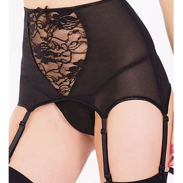 

fun underwear mesh jacquard perspective hollow lace anti slip garter 1037, Black;white