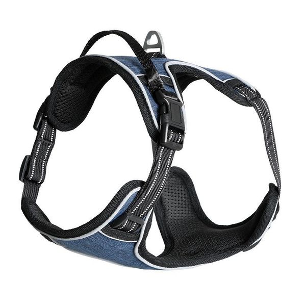 

dog collars & leashes sport nylon reflective no pull harness outdoor pets chihuahua acessorios small large dogs vest s/m/l/xl size