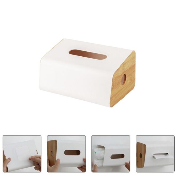 

toilet paper holders tissue box organizer wooden cover wall hanging storage