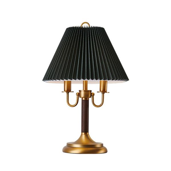 

table lamps american luxury retro folding fabric vintage chinese bedside desklights decorated bedroom study lighting