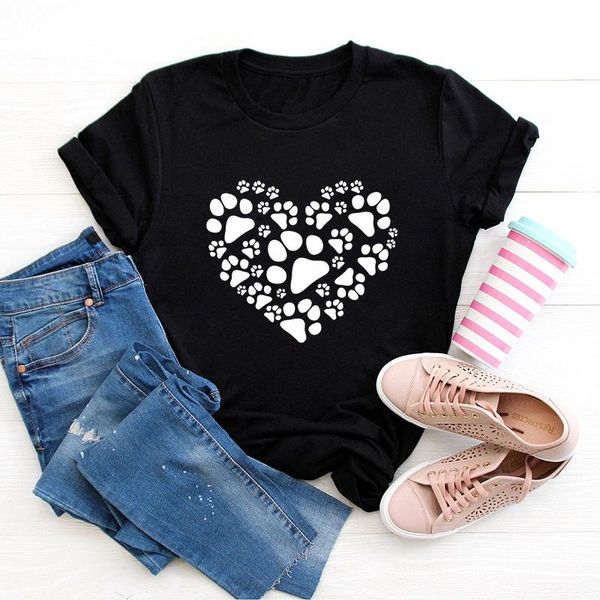 

summer cotton women t shirt s-5xl plus size short sleeve heart bear print tees casual loose simple o-neck female tshirts women's t-s t-, White