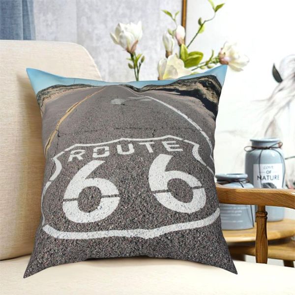 

cushion/decorative pillow route 66 road highway pillowcase printed polyester cushion cover decoration throw case home zippered 45*45cm