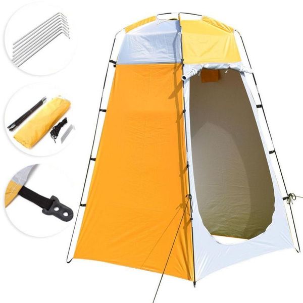 

tents and shelters 1pc portable waterproof outdoor tent single-layer camping beach shower changing fitting room shelter privacy toilet